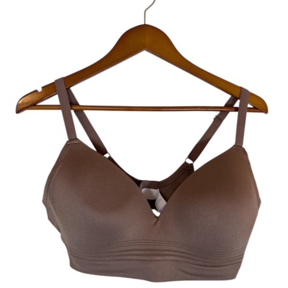 NWOT‎ Joyspun Brown Womens Seamless Light Lift Wire Free Bra Size XXL